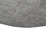 Eclipse Grey Round Handmade Rugrugs