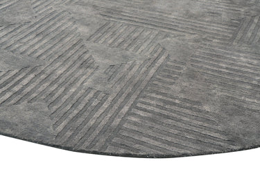 Eclipse Grey Round Handmade Rugrugs