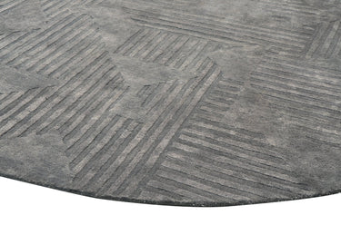 Eclipse Grey Round Handmade Rugrugs