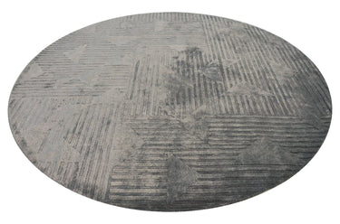 Eclipse Grey Round Handmade Rugrugs
