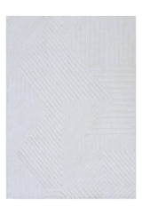 Embossed White Wool Handmade Rugrugs