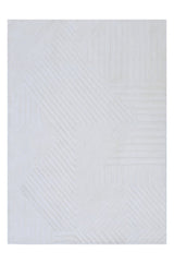 Embossed White Wool Handmade Rugrugs