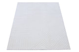 Embossed White Wool Handmade Rugrugs