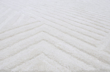 Embossed White Wool Handmade Rugrugs