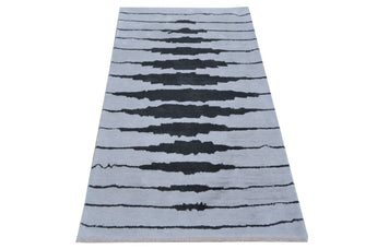 Erratic Grey Handmade Rugrugs
