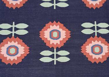 Floral Cotton Handwoven Dhurrierugs