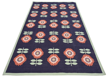 Floral Cotton Handwoven Dhurrierugs
