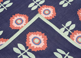 Floral Cotton Handwoven Dhurrierugs