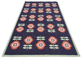 Floral Cotton Handwoven Dhurrierugs
