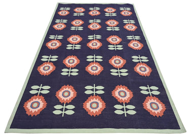 Floral Cotton Handwoven Dhurrierugs