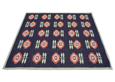 Floral Cotton Handwoven Dhurrierugs