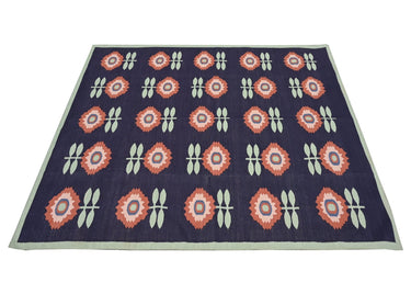 Floral Cotton Handwoven Dhurrierugs