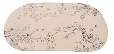 Floral Oval Handmade Rugrugs
