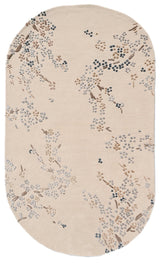 Floral Oval Handmade Rugrugs
