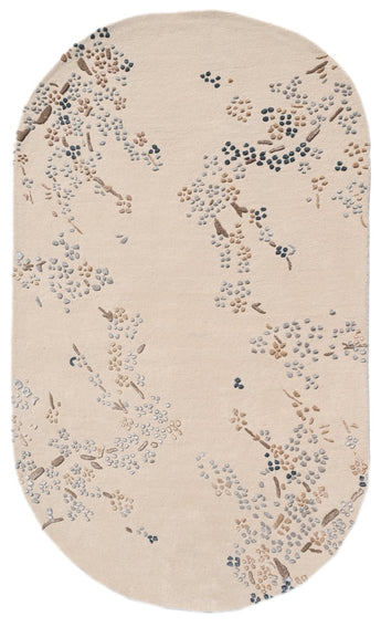 Floral Oval Handmade Rugrugs