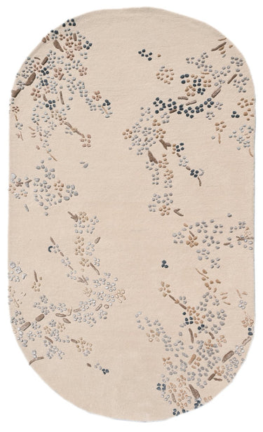 Floral Oval Handmade Rugrugs