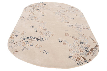 Floral Oval Handmade Rugrugs
