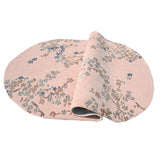 Floral Pink Oval Handmade Rugrugs