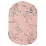Floral Pink Oval Handmade Rugrugs