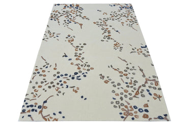 Floral White Handmade Rugrugs