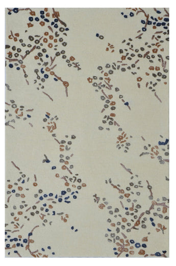 Floral White Handmade Rugrugs