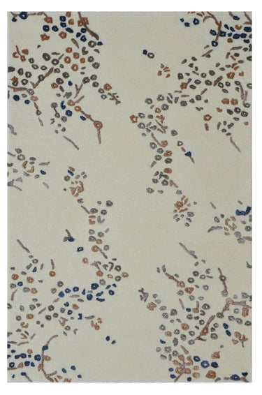 Floral White Handmade Rugrugs