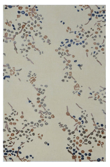 Floral White Handmade Rugrugs