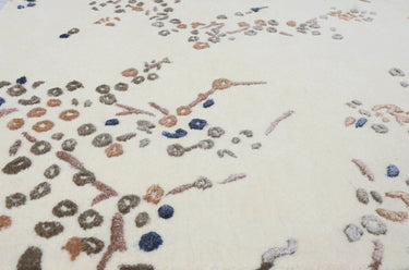 Floral White Handmade Rugrugs