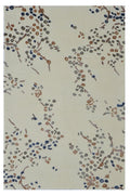 Floral White Handmade Rug