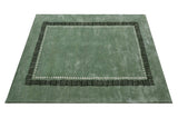 Green Modern Handmade Rugrugs