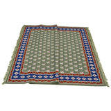 Litchi Green Handwoven Dhurrie The Rugs Story