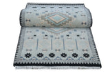 Mavi Blue Handknotted Runner Rugrugs