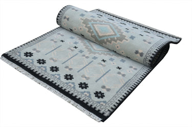 Mavi Blue Handknotted Runner Rugrugs