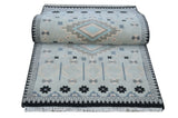 Mavi Blue Handknotted Runner Rugrugs
