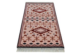 Mavi Pink Handknotted Runner Rugrugs