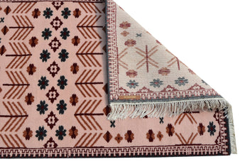 Mavi Pink Handknotted Runner Rugrugs