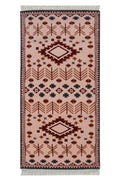 Mavi Pink Handknotted Runner Rug