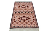 Mavi Pink Handknotted Runner Rugrugs
