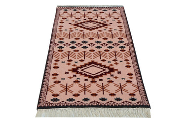 Mavi Pink Handknotted Runner Rugrugs
