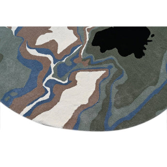Melange Green Round Rug The Rugs Story