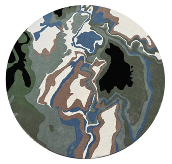 Melange Green Round Rugrugs