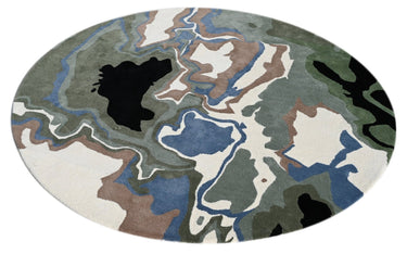Melange Green Round Rugrugs
