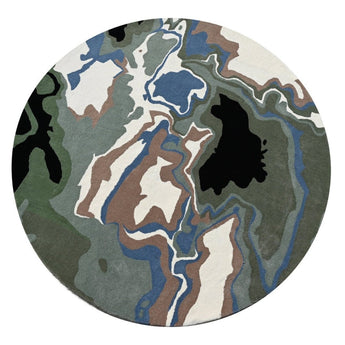 Melange Green Round Rug The Rugs Story