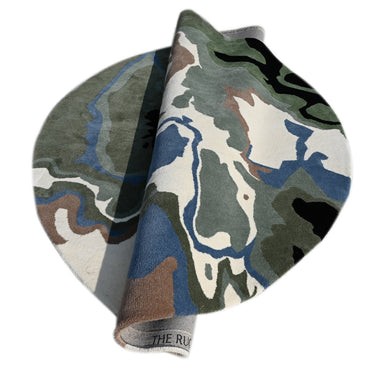 Melange Green Round Rugrugs