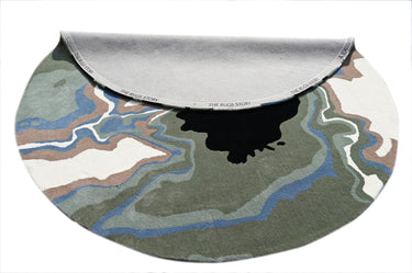 Melange Green Round Rugrugs