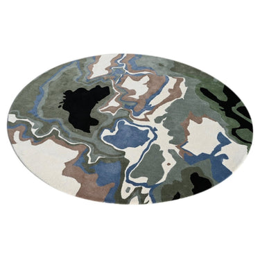 Melange Green Round Rug The Rugs Story