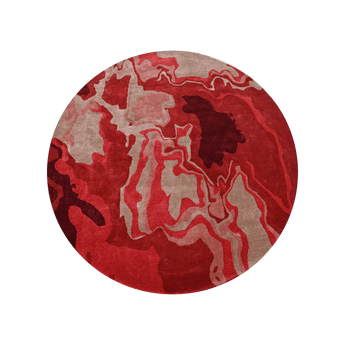 Melange Red Round Rugrugs