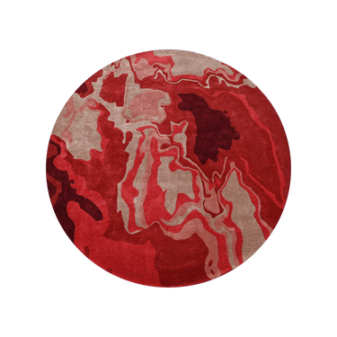 Melange Red Round Rugrugs