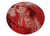 Melange Red Round Rugrugs