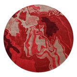 Melange Red Round Rugrugs
